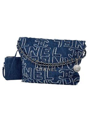 Chanel Shoulder Bag Chanel 22 Denim Blue